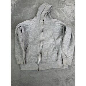 Vintage Big Yank Waffle Lined Full Zip Hoodie Men's Size Medium Gray